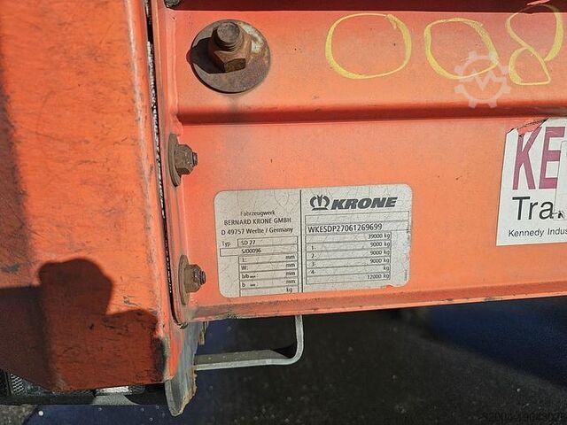 Curtain sided Krone Sd 27 |3 axle mega| nice chassis and tires.