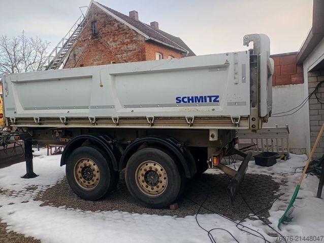 Three-way tipper trailer SCHMITZ CARGOBULL ZKI 18-4.9 Tandem 3-Seiten Kip Stahl  Alu Felgen