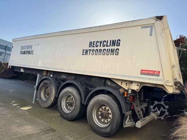 Tipper semitrailer LANGENDORF SKA 24/30  ALU Mulden Kipper  26m³  Liftachse