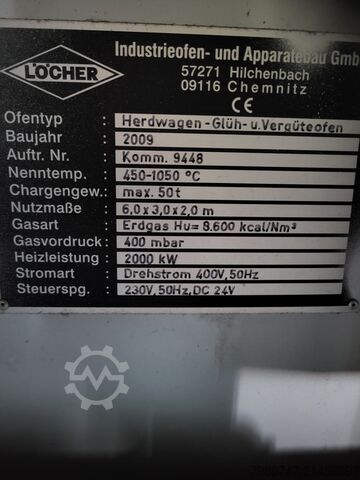 Trolley furnace - hardening and tempering system Löcher 