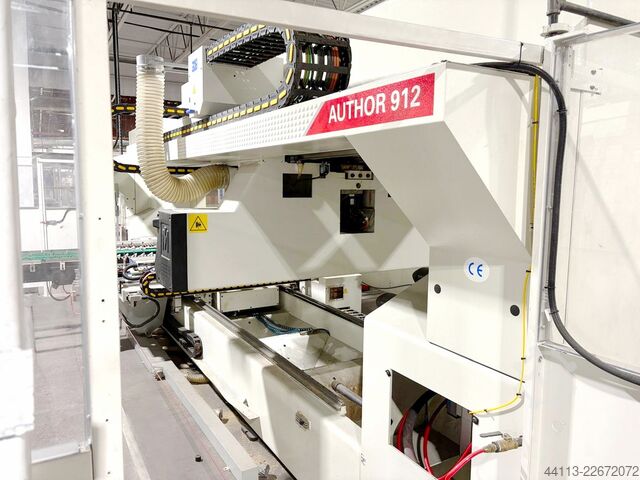 CNC Flexible through-feed DRILLING LINE MORBIDELLI + MAHROS (SCM Group) Author 912 + Runner