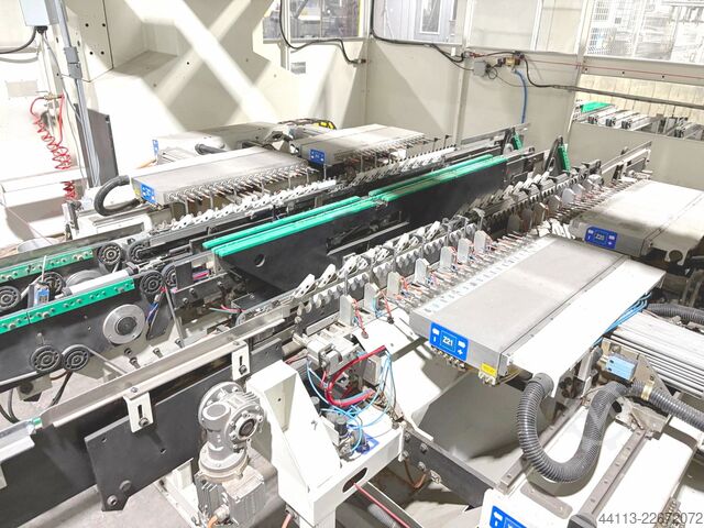 CNC Flexible through-feed DRILLING LINE MORBIDELLI + MAHROS (SCM Group) Author 912 + Runner