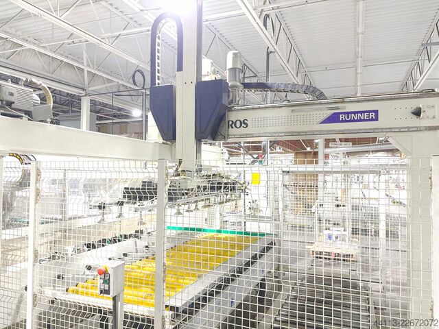 CNC Flexible through-feed DRILLING LINE MORBIDELLI + MAHROS (SCM Group) Author 912 + Runner