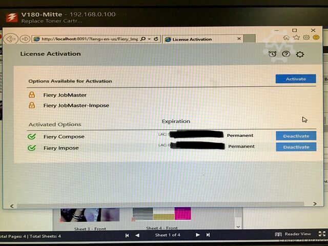 Xerox Versant 180 mit FIERY EX180 XEROX XEROX Versant 180 Press