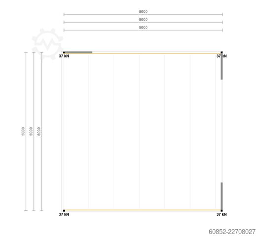 Lagerbühne 5x5m Lagerbühne , Belastung : 500kg/qm Unterkante: 2,5m , ca. 25qm Systembühne
