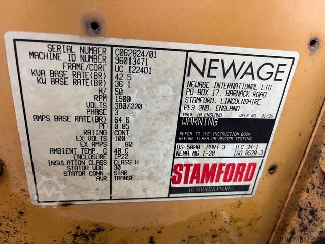 Generator John Deere Stamford 42.5kVA