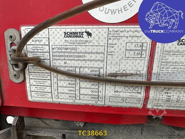 Sliding tarpaulins Schmitz Cargobull 