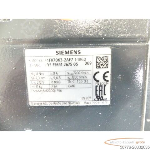 Control unit Siemens 1FK7063-2AF71-1RG0 YFP7641267505009 generalüberholt - 12 Mon. Gewährl.