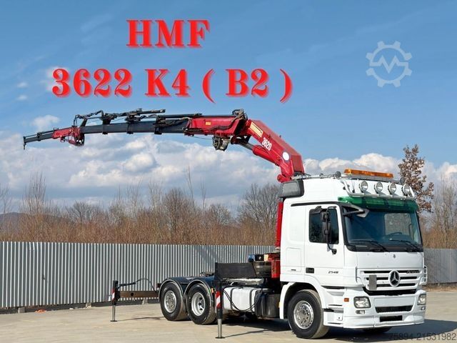 Truck mounted crane MERCEDES-BENZ ACTROS 2548* Sattelzugmaschine* HMF 3622 K4/FUNK