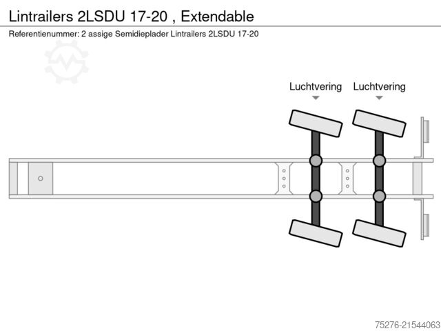 Tieflader Lintrailers 2LSDU 17-20 , Extendable