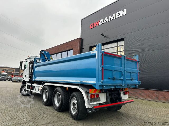Tipper with crane Mercedes-Benz Arocs 3243 8x4 Tridem Kipper/Kraan Euro 6