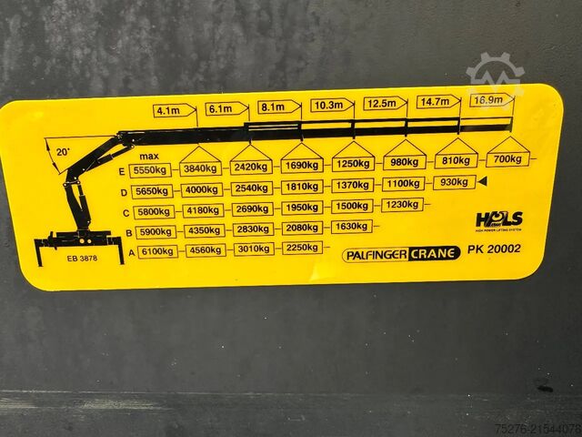 Standard-SZM DAF XF 105 410 6x2 Palfinger PK 20002 + Tracon Trailer