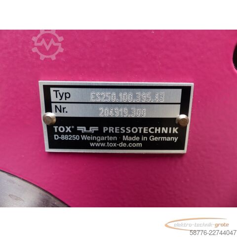 Komponente  TOX Pressotechnik Kraftpaket ES250.100.395.43 Pneumo-Hydraulikaggregat