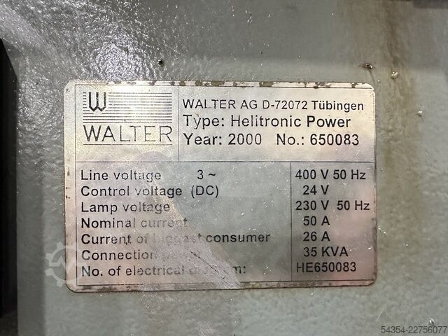 CNC Tool Grinder Walter Helitronic Power Production 5-Axis