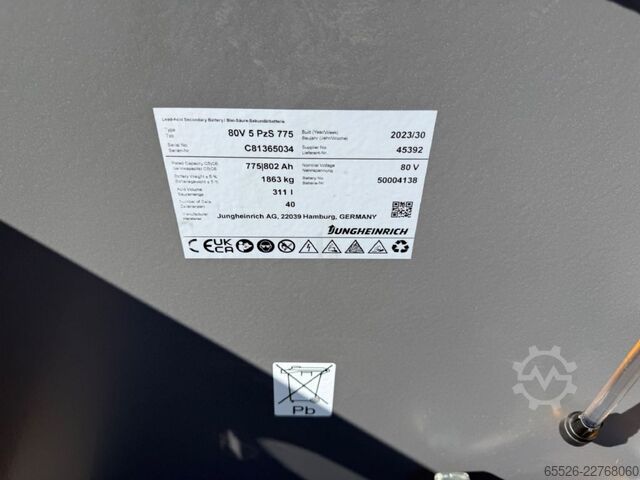 Electric 4-wheel forklift Jungheinrich EFG 425 / Triplex 5500 mm / NEUGERÄT