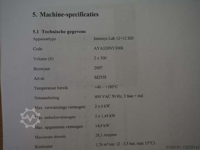 Einbrenn-Industrie(klima)ofen Mazzali System Intensys Lab 12+12HD