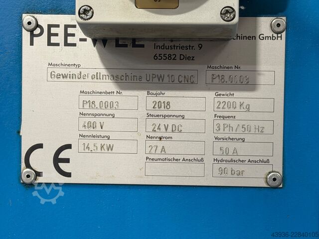 Gewindewalzmaschine PEE-WEE  P10CNC PEE-WEE P10CNC