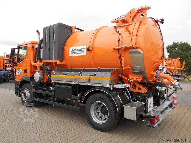 Vacuum tank truck MAN TGM 18.320 4x2 BL / Faros 10/1