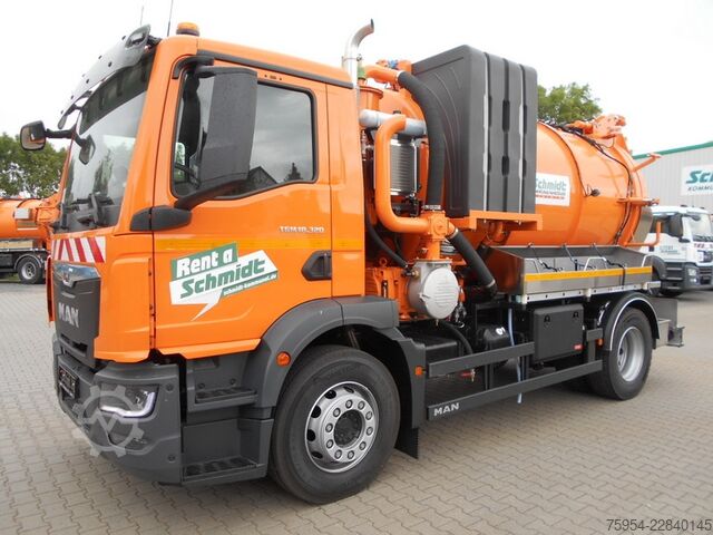 Vacuum tank truck MAN TGM 18.320 4x2 BL / Faros 10/1