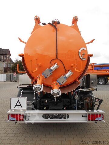Vacuum tank truck MAN TGM 18.320 4x2 BL / Faros 10/1