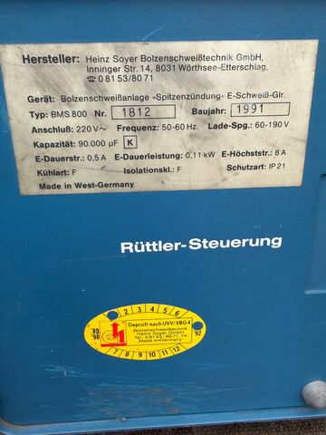 SOYER BMS 800-90 SOYER BMS 800-90 SOYER BMS 800-90