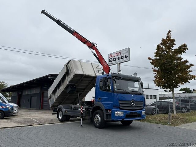 Viehtransporter LKW MERCEDES-BENZ Atego 1524 Kadaver FASSI Kran Kipphydr. Klima