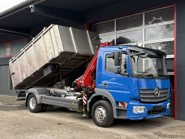 Viehtransporter LKW MERCEDES-BENZ Atego 1524 Kadaver FASSI Kran Kipphydr. Klima
