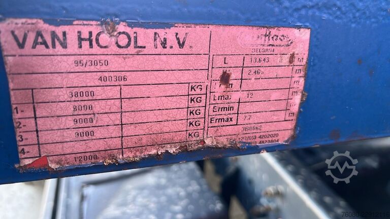 Container transport Van Hool 3B0062 (BELGIAN TRAILER / PUIN CONTAINER TRANSP...