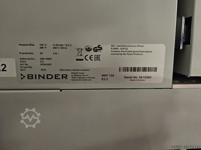 Binder MKF 720 climatic chamber Binder MKF 720