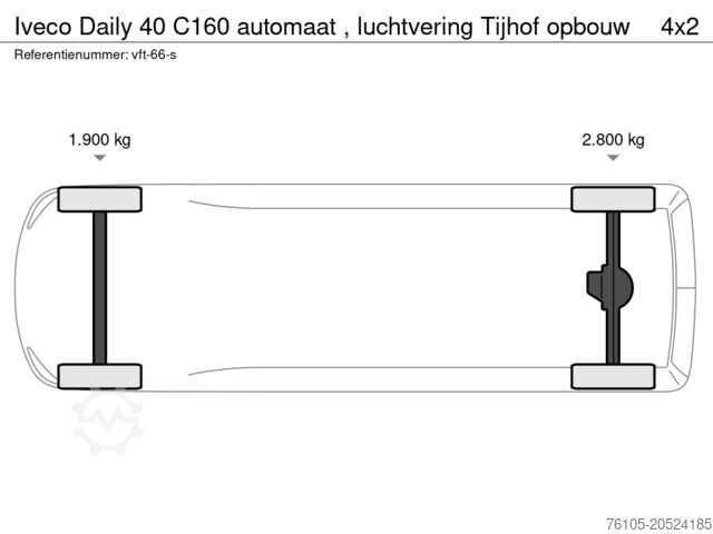 Car transporter Iveco Daily 40 C160 automaat , luchtvering Tijhof opbouw