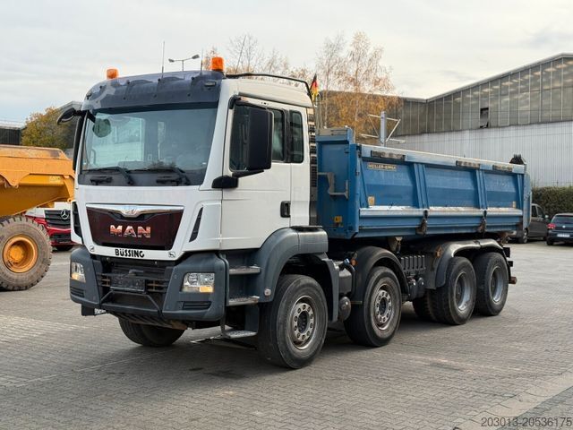 Three-sided tipper truck MAN TGS 35.440 DSK 8x4 Meiller Kipper Bordmatik