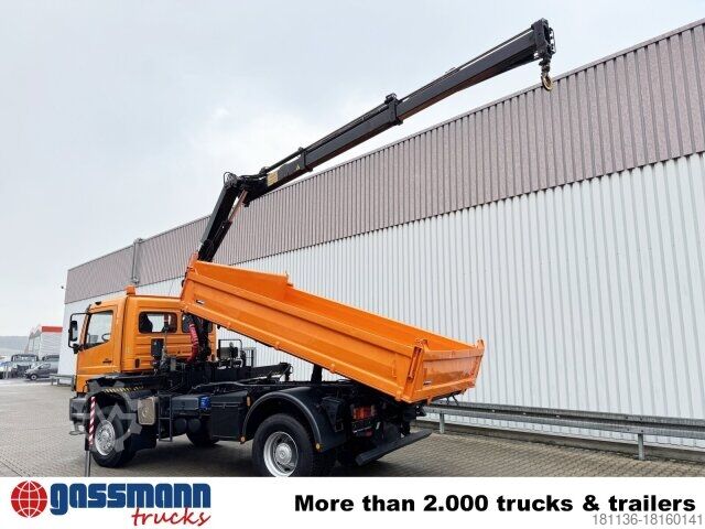 Kipper LKW Mercedes-Benz Atego 1828 AK 4x4, Winterdienstausstattung, Kran