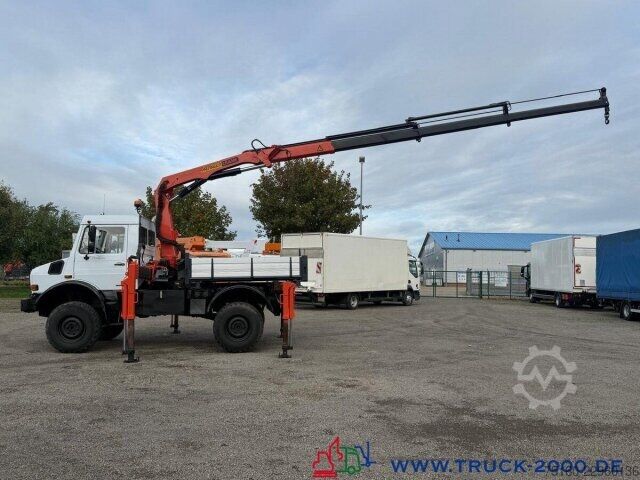 LKW mit Pritsche (offen) Unimog U4000 4x4 Palfinger Kran PK10501 Hakenhöhe 11,5M