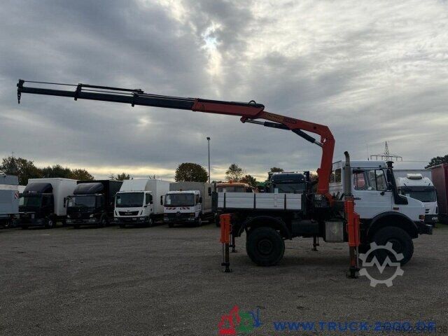LKW mit Pritsche (offen) Unimog U4000 4x4 Palfinger Kran PK10501 Hakenhöhe 11,5M