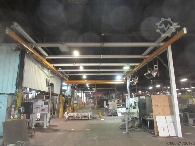 Kranhimmel Kran Hallenkran Kranbahn Demag Erikkila Portalkran 9,6x5,5m 500KG 2x Demag PK Kettenzug 2x0,5t Kran