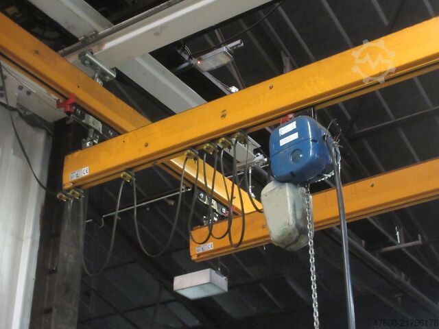 Kranhimmel Kran Hallenkran Kranbahn Demag Erikkila Portalkran 9,6x5,5m 500KG 2x Demag PK Kettenzug 2x0,5t Kran