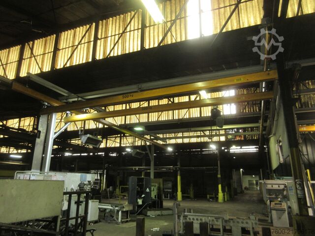 Kranhimmel Kran Hallenkran Kranbahn Demag Erikkila Portalkran 9,6x5,5m 500KG 2x Demag PK Kettenzug 2x0,5t Kran