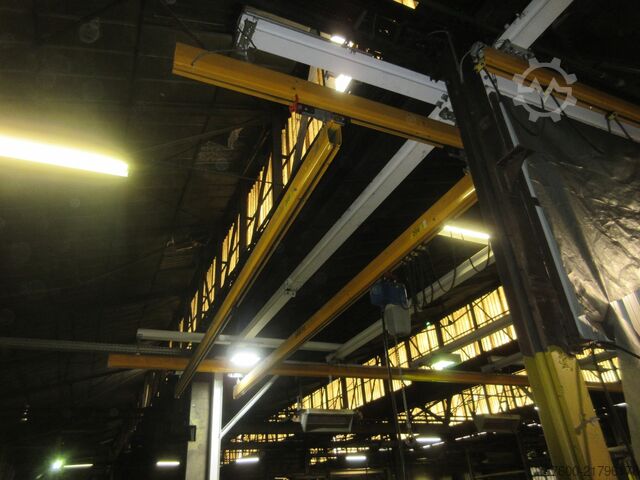 Kranhimmel Kran Hallenkran Kranbahn Demag Erikkila Portalkran 9,6x5,5m 500KG 2x Demag PK Kettenzug 2x0,5t Kran
