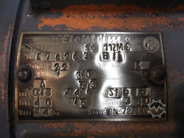 Electric motor 2.2 kW 945 rpm foot defective Elektrim Se112M-6