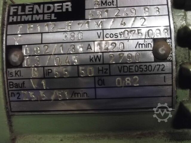 Getriebemotor 0,3/0,45 kW 25,5/51 U/min Flender** ZF112-G71M/4/2
