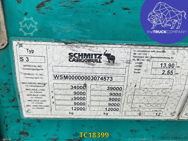 Sliding tarpaulins Schmitz Cargobull 
