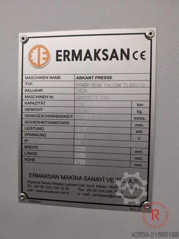 Press brake Erkmaksan POWER-BEND FALCON 3100 X 220