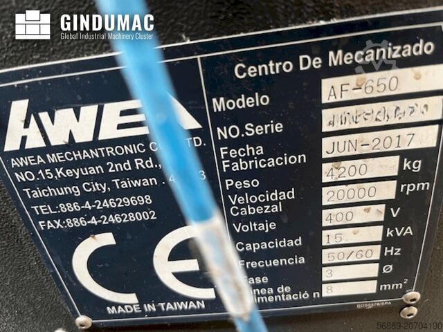 VERTIKALES BEARBEITUNGSZENTRUM AWEA AF-650