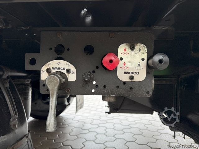 Open semitrailer with tarp  Wiese Mega Schiebeplane mit Dhollandia Rampe 9t