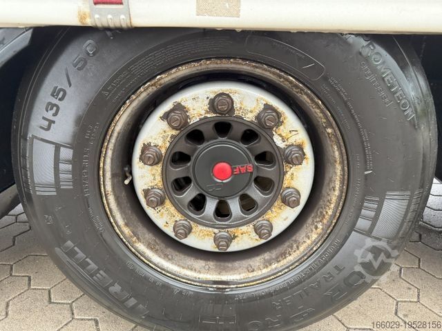 Open semitrailer with tarp  Wiese Mega Schiebeplane mit Dhollandia Rampe 9t