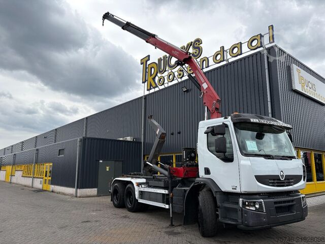 Crane Renault Premium 370DXI + HMF 1430 K3 + 6X4 + HOOKSYTEM ...