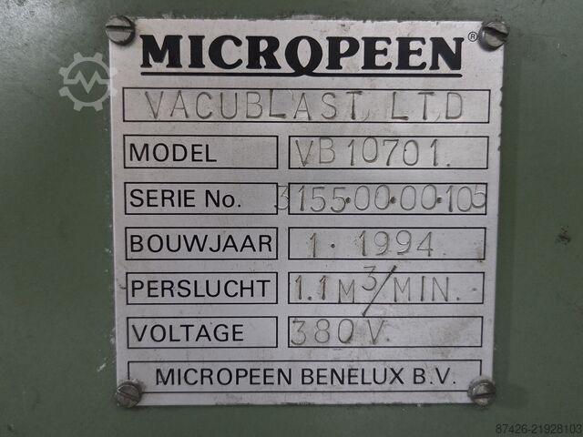 Sandblasting machine Vacu-Blast VENTUS 125 S