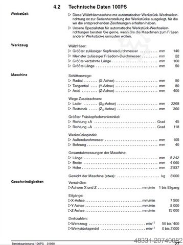 Wälzschälmaschine GLEASON 100PS