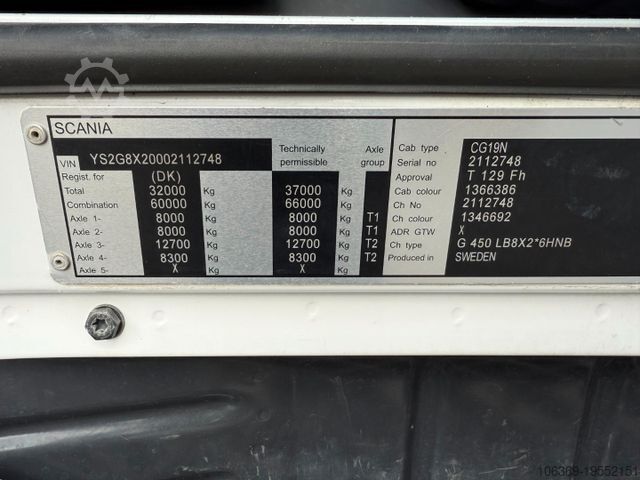 LKW-Fahrgestell SCANIA G450 8x2*6 ADR Chassis / Fahrgestell / Euro 6