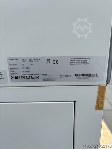 Binder UF V 500 Freezer Binder UF V 500